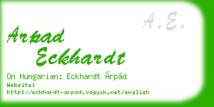 arpad eckhardt business card